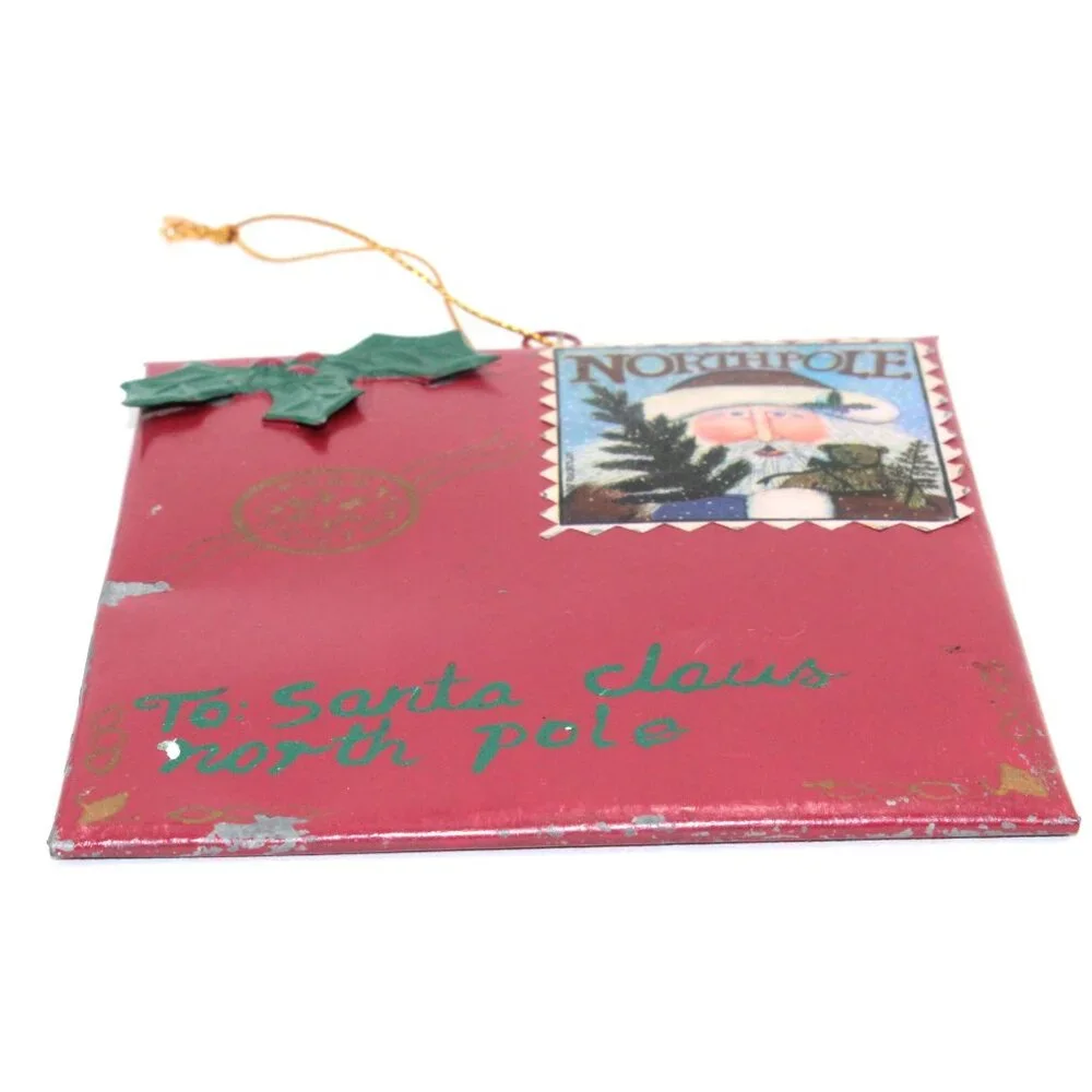 Vintage Metal Letter to Santa North Pole Envelope 4